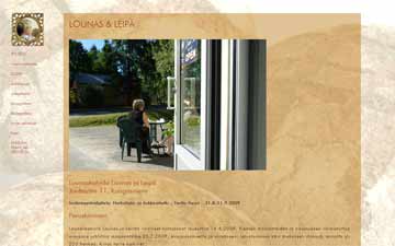 Website built for Lounas ja Leip� - a lunchroom in Kangasniemi, Finland. Websites Dutch Delta Design.